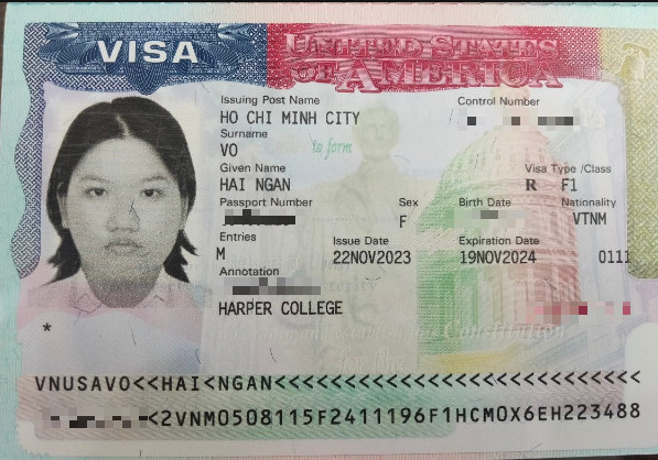 Chúc mừng học sinh Võ Hải Ngân đã đạt Visa du học Hoa Kì 2023