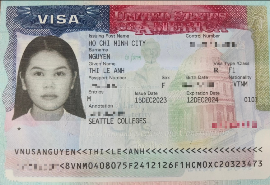 Chúc mừng học sinh Nguyễn Thị Lệ Ánh đã đạt Visa du học Hoa Kì 2023